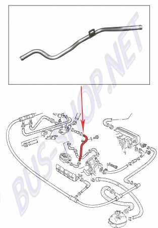 Tuyau Inox VW T25 025121065A
