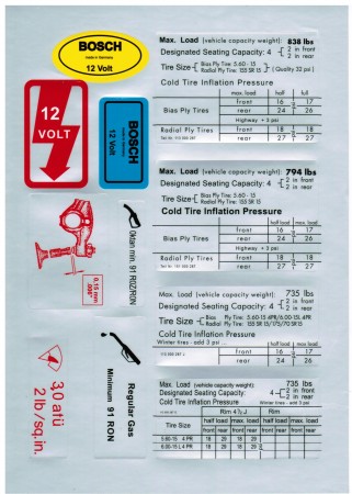 Kit de 11 autocollants Coccinelle 68-->79 1139996879 Sur www.bus-shop.net