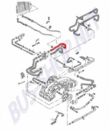 Durite de refroidissement VW Autobus T2 T3 1.9 WBX.