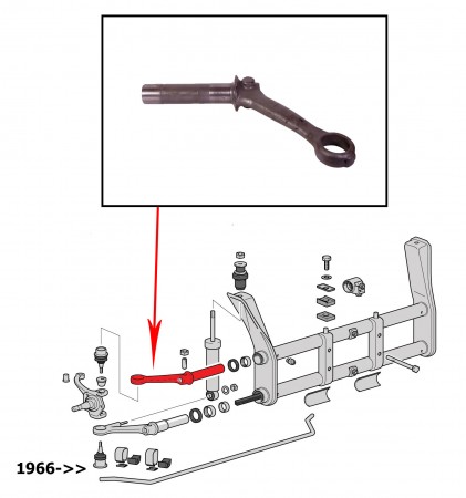 Bras de Torsion Supérieur Droit sans Rotule Reconditionné : Coccinelle 1966-1979, Karmann Ghia 1966-1974, Coccinelle Cabrio 1966-1970