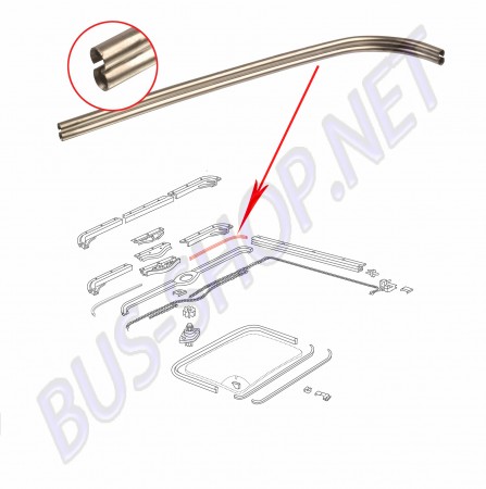 Tube Guide Avant Droit pour Câble de Toit Ouvrant VW Coccinelle