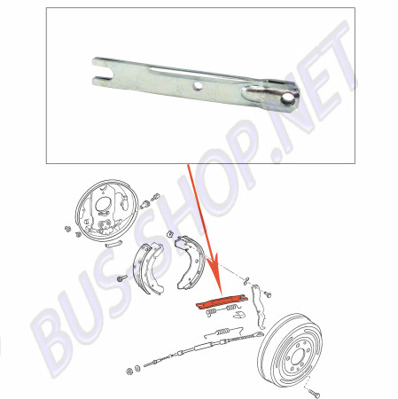Tige pression frein arrière Combi T2 1972-1973 211609629
