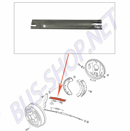 Tige pression frein arrière droite Combi T2 1973-1979 211609632D