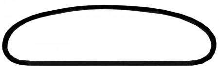 Joint de Lunette Arrière, Emplacement Jonc, Coccinelle Cabriolet, Volkswagen, 1957-1962, 151845521B, 151 845 521 B, Caoutchouc de Qualité, Non préformé