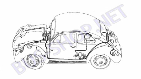Faisceau Électrique Complet Coccinelle 1955-1957