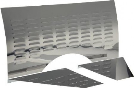 Cloison Pare-feu en Inox à Jalousie (3 pièces) pour Compartiment Moteur Coccinelle Berline - 62-3020-0