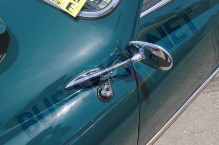 Rétroviseur "Aero" chromé, montage à gauche et à droite, VW Karmann Ghia 08/55-07/65 & Porsche 356 A 01/55-12/59