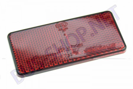 Réflecteur rouge autocollant de dimensions 95x45mm avec marquage ECE/EG. Idéal pour une visibilité accrue. Références : DM10924, DM1-0924.