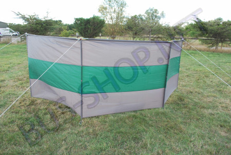 Brise-vent transparent gris et vert, DM9911, avec poteaux en acier et sacs de transport