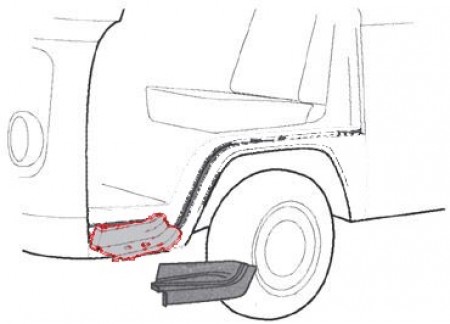 Tôle de Réparation Marche de Porte Intérieur Gauche - VW Combi Bay Window 1973-1979 (Côté Conducteur)