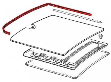 Joint Toit Ouvrant, VW Transporter, 253877223, 1979-1992.
