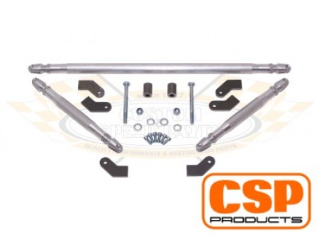 Kit "TORQUE BAR" CSP, renfort de train arrière, aluminium, Volkswagen Coccinelle, Karmann Ghia, montages moteur, transmission, ''Käfer-Cup'', pilotes de dragsters, supports de montage CNC-lasérés, performance.