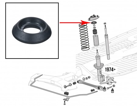 Paliers de jambe de suspension Coccinelle 1303 '74 et ultérieur 823412355