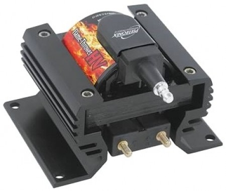 Bobine d'allumage Flame Thrower HV noire époxy avec radiateur intégré 60.000 Volts 0.45 Ohms DM81337 Sur www.bus-shop.net