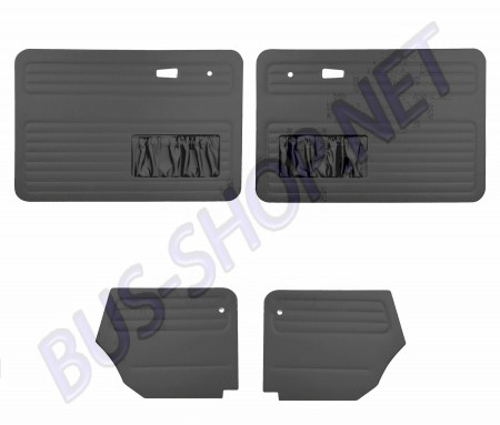 Panneaux de Portes, Vinyle, Noir, Volkswagen, Coccinelle, Cabriolet, 67->72, 1500, 1302, 08/1966, 07/1972, 10132911, 10 1329 11.