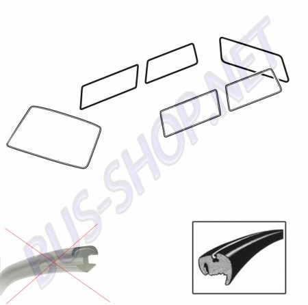 Kit de Joints de Vitre Transporter T25 251898121BSET
