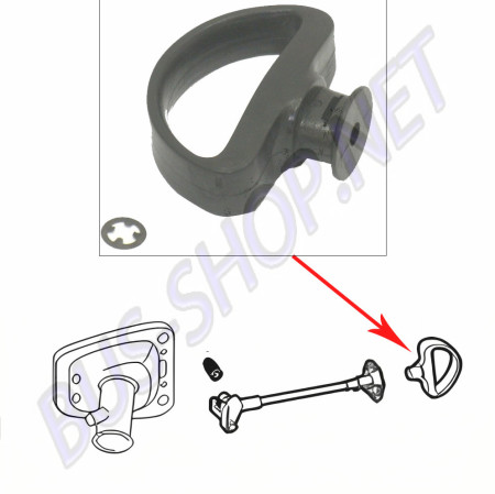 Poignée de Tirette pour Trappe à Essence VW Coccinelle 1971-1972, Réf : 111823461A