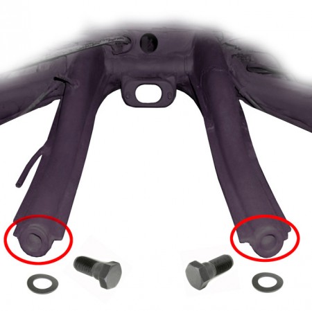 Boulons pour Support/Berceau de Boîte, 27mm, Volkswagen, Coccinelle, Ghia, Combi, Type 3, Type 181, 113301257, 113 301 257