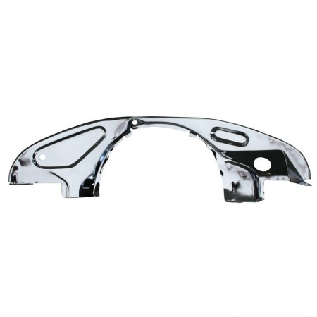  Tôle derrière moteur côté cloche de boîte pour moteur simple admission sans sortie découpe de radiateur d'huile chromée (Réf : 00-8945-0)