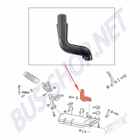tuyau-chauffage-vw-type4-t2-gauche-021256331A
