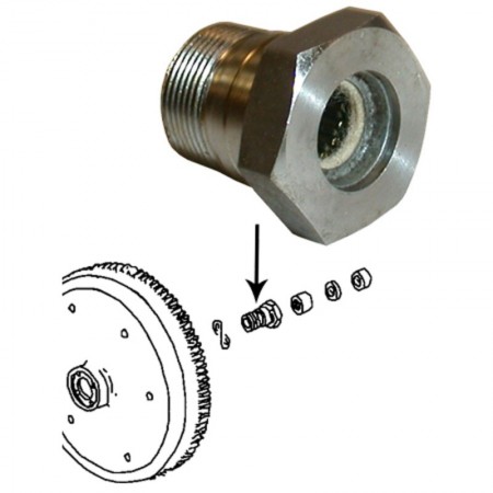 Vis de fixation, volant moteur, Volkswagen, Type 1, Type 3, aircooled, M28x1.5x27 mm, roulement à aiguille de centrage de boîte, couple de serrage, moteurs pied moulé, 111105305E.