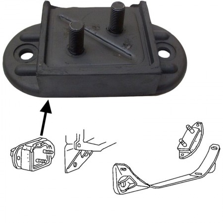 Silentblocs, Support Avant de Nez, Volkswagen, Coccinelle, Karmann, Combi, boîte de vitesses, Confort, 111301265, 111 301 265