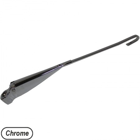 Bras d'essuie-glace gauche chromé pour Coccinelle 1970-1972 - Fixation par écrou bombé - Longueur : 260 mm