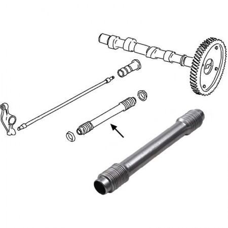 Tube Enveloppe, Moteur 1200 "34cv", Inox Acier Inoxydable, Coccinelle, Karmann-Ghia, Combi, Volkswagen, Aircooled, 1960-1965, 1965 et après, 113109335SS, 113 109 335 SS