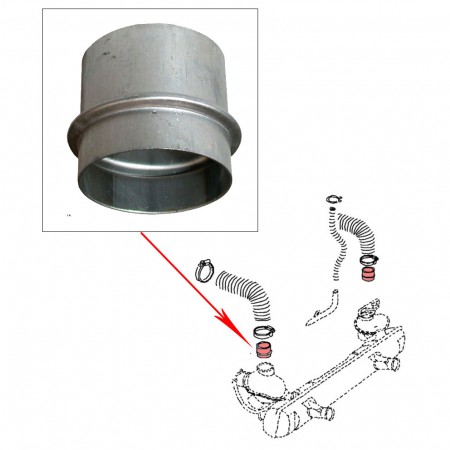 Tuyaux, Raccord, Flexible, Gaine, Chauffage, Volkswagen, Moteur T1, 1963, 113255165, 113 255 165