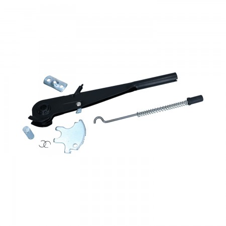 Kit Levier de Frein à Main Noir avec Plaque d'Équilibrage, Volkswagen Cox, Karmann Ghia, Type 3, Type 181, Poignée Noire, Plaque d'Équilibrage, Levier Égalisateur, Pignon, Pivot, Clips, Tige de Poussée, Référence Produit: 113711305B, 113,711,305-B.