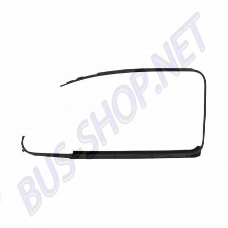 Lèche-vitre extérieur gauche, 113853321E, VW Coccinelle Berline, moulure en aluminium noir, qualité OE, pièce de rechange, fabrication allemande, clips chromés.