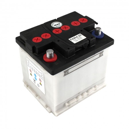 Batterie d'Origine Type 2 12V 44ah/220A, Pôle Positif Côté Conducteur, 1968-1980