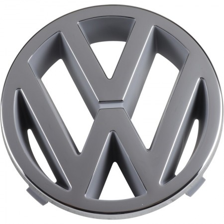 Découvrez le Sigle "VW" de calandre chromé de 125 mm pour Transporter 88-92. Authentique Volkswagen Classic Parts. Référence : 251853601.