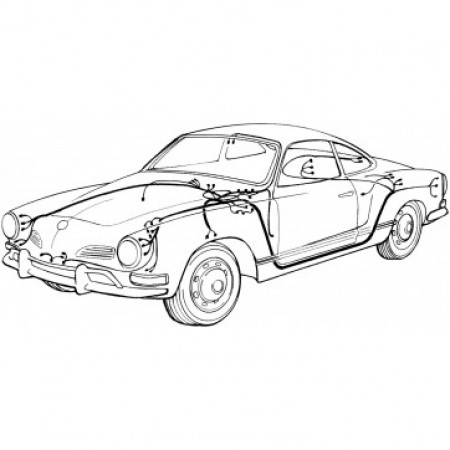 Faisceau électrique complet Karmann Ghia 1967 14-83422 Sur www.bus-shop.net