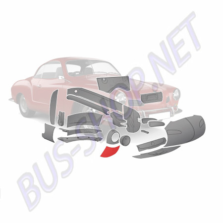 Tôle Réparation Coin Aile Avant Droit Karmann Ghia 141809108B