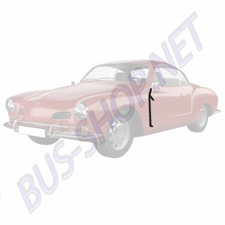 Joint Pilier Porte Gauche Karmann Ghia 141831711A, 141 831 711A