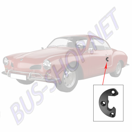 Gâche Porte Karmann-Ghia, 141837295, Aluminium, 08/54-08/62