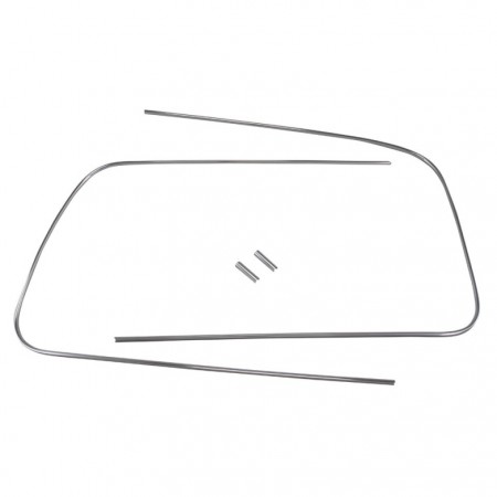 Moulure de Pare-Brise Avant, Coccinelle Cabriolet jusqu'à 1957, Volkswagen, 151853305A, 151 853 305 A, Aluminium anodisé, Clips non inclus