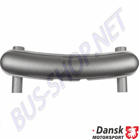 Échappement racing arrière avec double tuyau de sortie de Ø70 mm pour Porsche 911/930. Utilisation exclusivement sur piste. Demander le produit 92.213 pour l'installation sur les modèles 91.019S et 91.020S. Référence : 1620607000, 92.212.