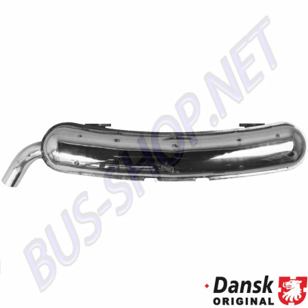 Échappement arrière en acier inoxydable poli pour Porsche 911/930. Référence : 1620608400, 92.211S, 91111102501. Homologué TÜV/EEC.