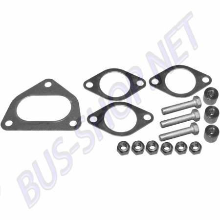 Kit de montage comprenant 4 joints, écrous et boulons pour échangeur thermique compatible avec les modèles PORSCHE 911/930 2.7. Référence : 1621701510, 91.101KIT.