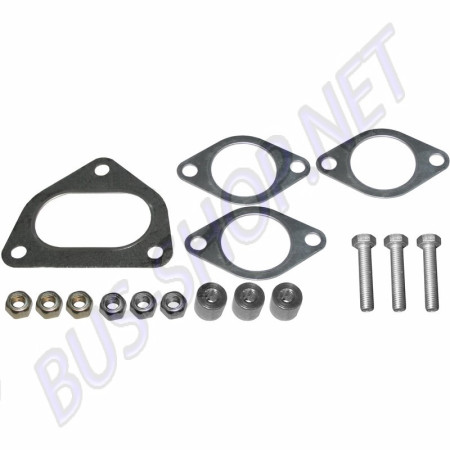 Kit de montage comprenant 4 joints, écrous et boulons pour échangeur thermique compatible avec les modèles PORSCHE 911/930 3.0, 3.3. Référence : 1621701610, 91.103KIT.