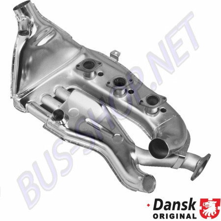 Échangeur de chaleur gauche en acier inoxydable pour PORSCHE 911/930 2.3, 2.7 01/63-11/90. Référence : 1623102770, 91.013S, 91121102114.