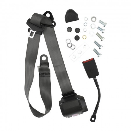 Ceinture de sécurité, 4 points, enrouleur, gris, VW, Coccinelle, Karmann-Ghia, 111898149Agr, 111-898-149-Agr
