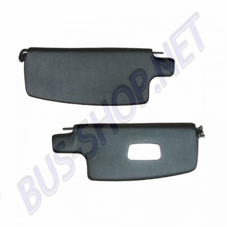 Pare-soleils, Paire, Vinyl, Noir, Miroir, Volkswagen, Coccinelle, Berline, Cabriolet, 08/67, 08/72, 211033211, 21 1033 211.