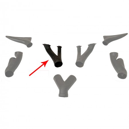 Buse de chauffage en plastique gauche d'origine VW pour Type2 Bay, occasion  OEM : 211255475B  Août 1972 - Juillet 1979