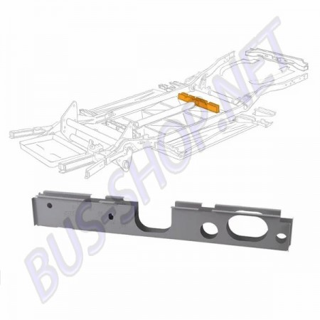 Traverse/Tôle Centrale de Châssis Arrière en U pour VW Combi Bay Window 08/67-07/72