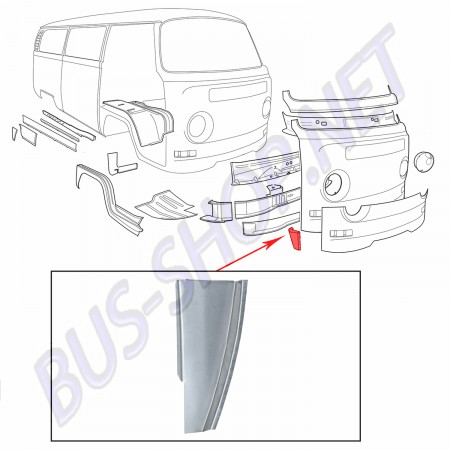 Tole-Reparation-Coin-Avant-Droit-VW-Combi-Bay-Window.