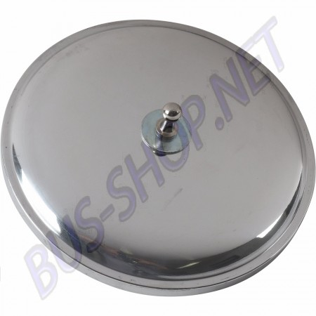 Rétroviseur extérieur rond en aluminium poli - Volkswagen Combi - Gauche ou droit - Diamètre 120mm - Vendu à l'unité - Combi Europe 1955-1967 et Kombi Brésil jusqu'à 1975