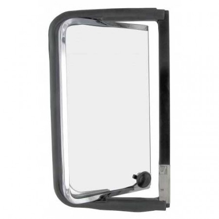 Déflecteur arriere complet droit avec cadre de vitre  chromé en acier inoxydable Combi de 8.1967 -> 7.1979 221847656S Sur www.bus-shop.net